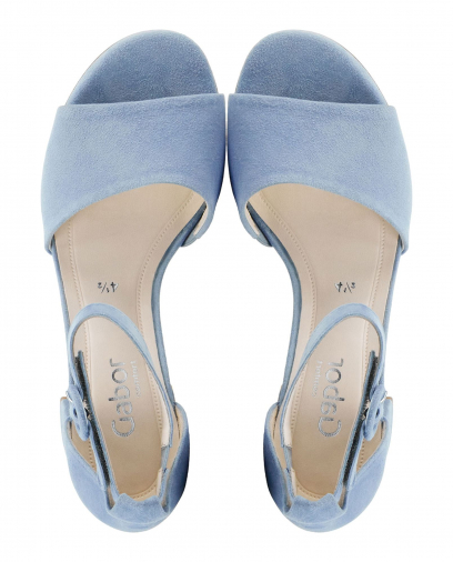 hanger graan schaak Gabor Gabor Dames Leren Dames Sandal sandaal Blauw | Van Zuilen Mode