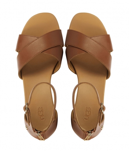 UGG Leren Dames Sandalen sandaal Bruin | Van Zuilen Mode