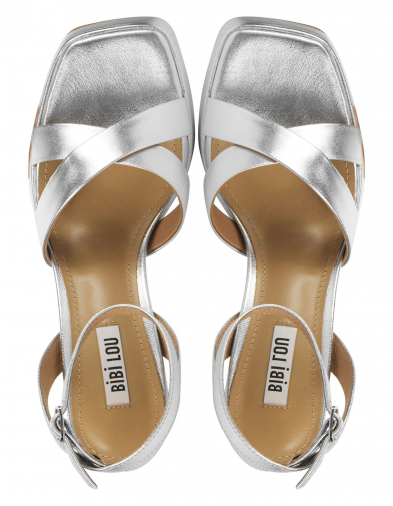 Afdeling hulp Australische persoon BiBi Lou BiBi Lou Dames Leren Dames San sandaal Zilver | Van Zuilen Mode