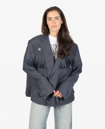 Blaze fringed-blazer